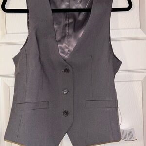 Gray Button-Up Vest